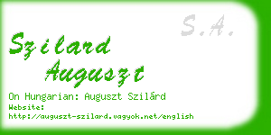 szilard auguszt business card